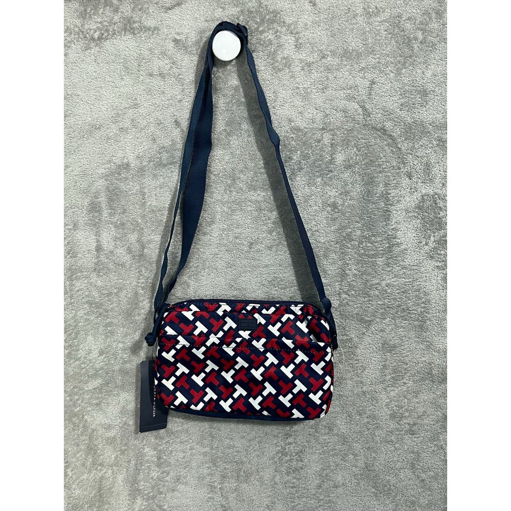 Tommy Hilfiger Logo Crossbody Bag Red White Blue Festival 4th of July Summer NWT